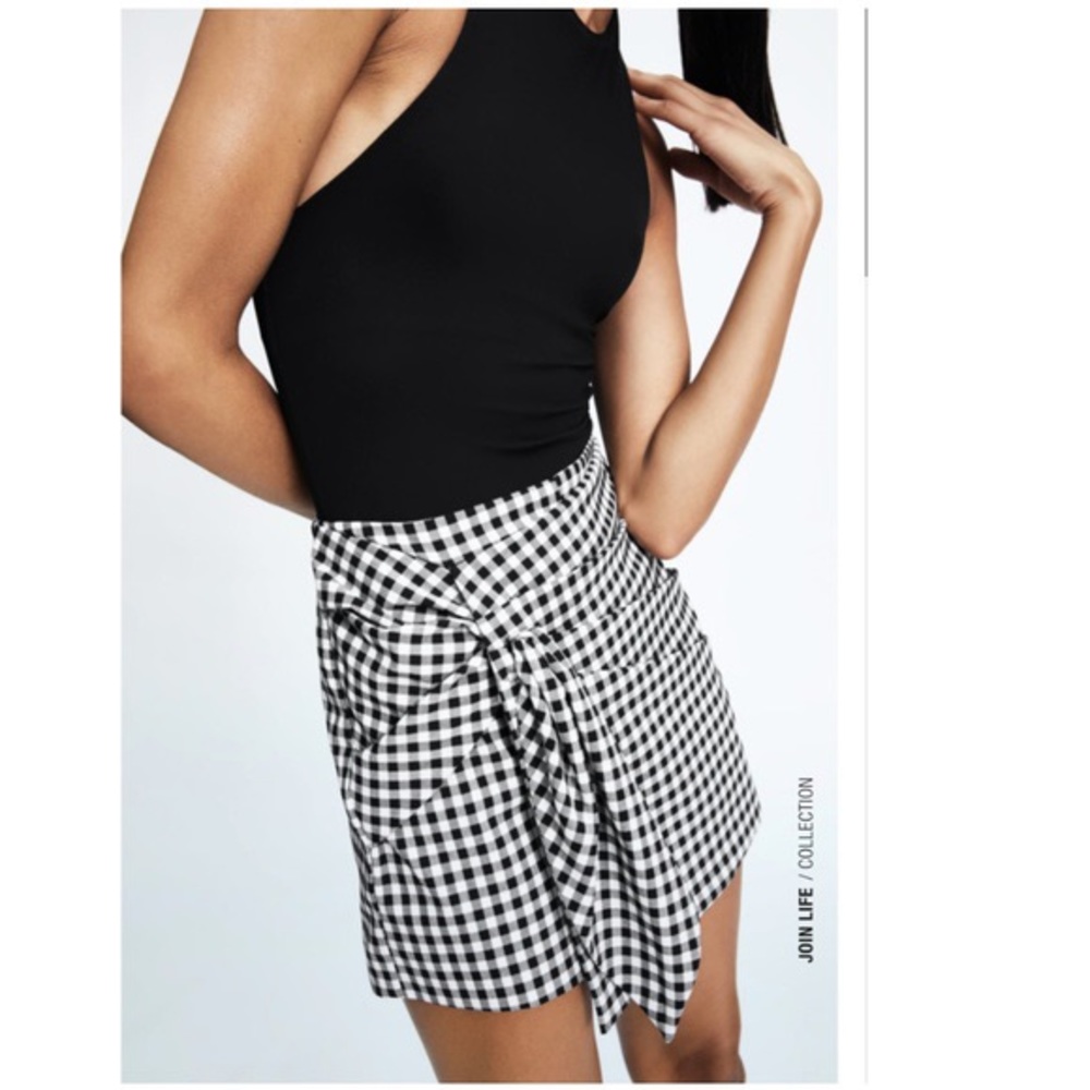 Zara Gingham Skort